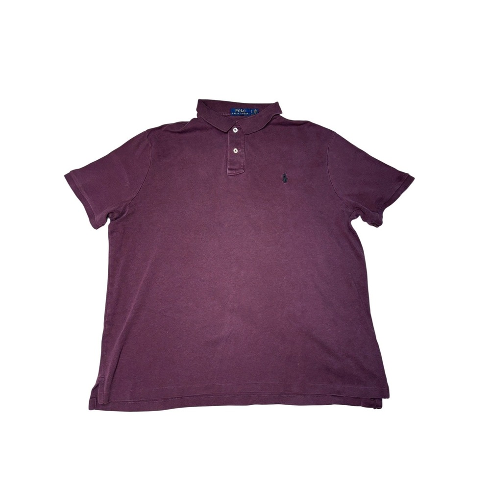 Polo Ralph Lauren Polo Shirt Classic Fit Maroon Mens Size Large L‎